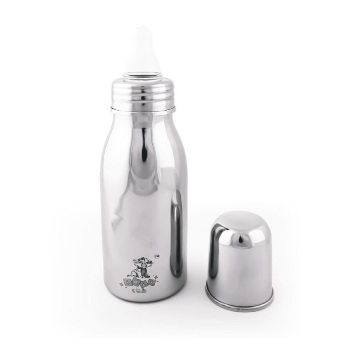 Steel Feeding Bottle For Newborn Baby - 250 ML - Image 3