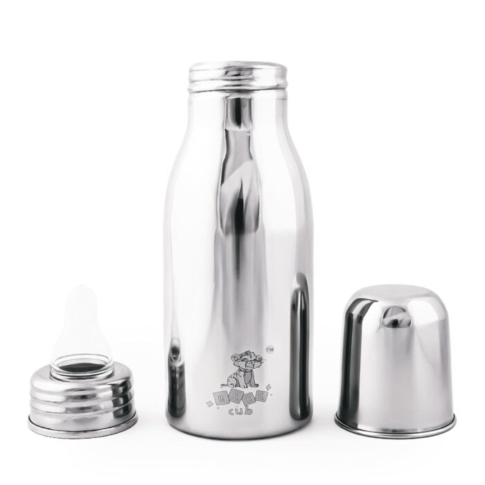 Steel Feeding Bottle For Newborn Baby - 250 ML - Image 5