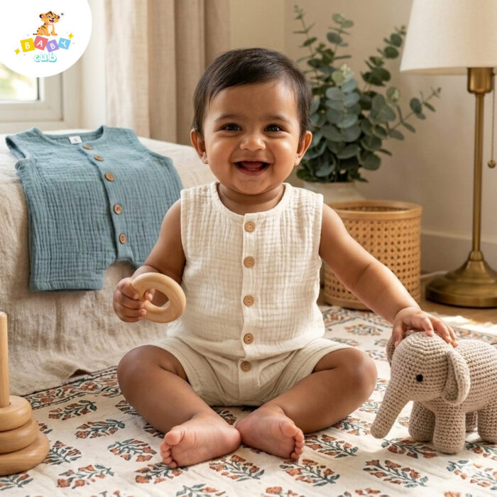 Muslin Baby Romper Clothes | Organic Cotton - Image 4