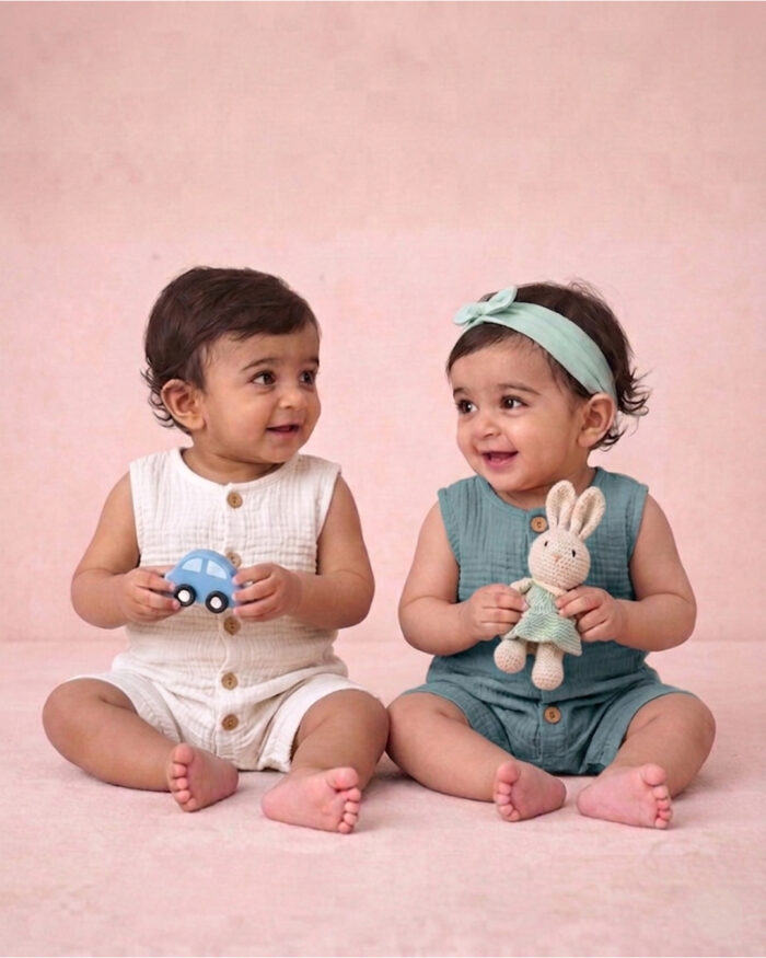 Muslin Baby Romper Clothes | Organic Cotton - Image 3